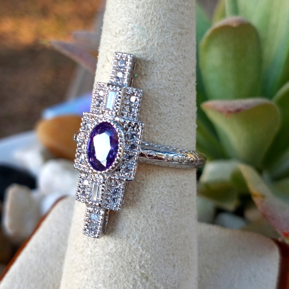 Amethyst Silver Ring
